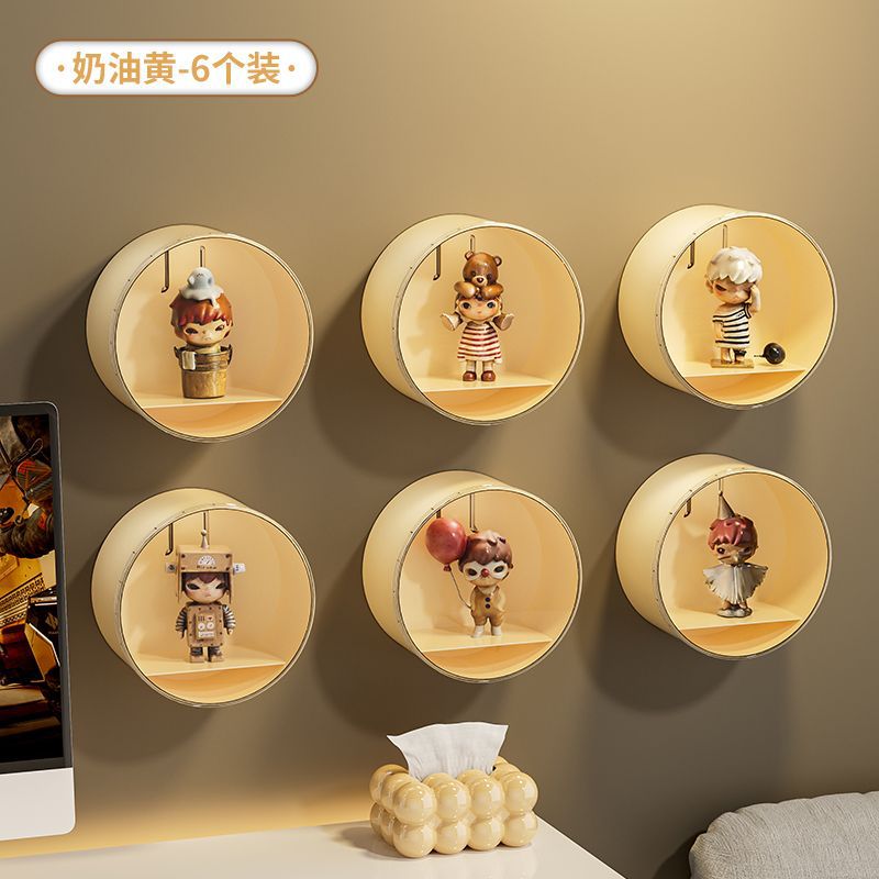 Blind box storage display stand Wall-mounted POP MART display box display Wall-mounted shelf Transparent figure cabinet