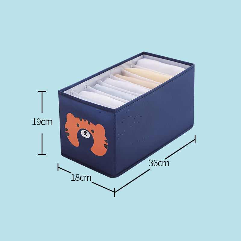 Beilian cartoon clothes storage box foldable pants underwear socks packing box cute wardrobe storage box