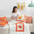 Multifunctional cotton and linen pillow quilt dual-purpose persimmon all year round office car cushion wholesale cushion pillow quilt