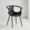 Fashion four-corner creative dining chair thickened plastic back chair milk tea shop restaurant stackable casual negotiation office chair