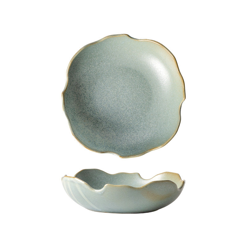 Japanese retro ceramic bowl for home stoneware stylish fruit salad dessert bowl good-looking kiln creative tableware