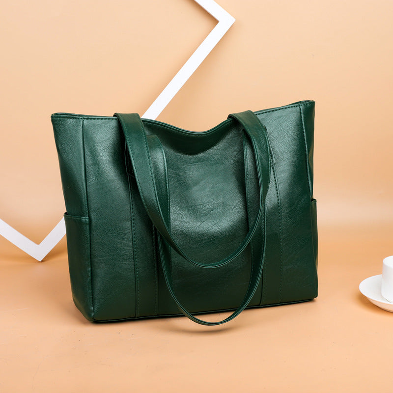 2025 new fashion cross-border women's bag - large capacity shoulder bag, mom bag, simple and versatile tote bag - dropshipping available