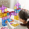 Kids puzzle variety of assemble building blocks castle paradise boys and girls colorful window magnetic sheet magnetic magnet intellectual toy