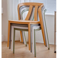 Scandinavian plastic chair balcony courtyard popular dining table and chair thickened dining chair stackable casual backrest stoolaccessible luxury
