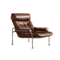 Designer medieval style bauhaus single sofa chair modern casual living room for home italian oil wax leather casual chair