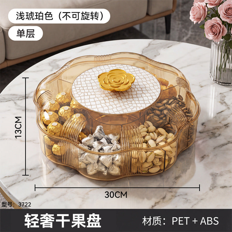 2026 new candy box fruit plate - trendy rotating fruit bowl for home, living room, coffee table, snack storage, and dried fruit display - perfect for chinese new year!