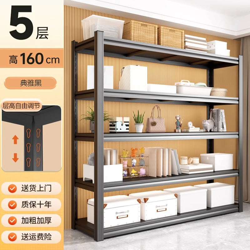Multi-tier home storage rack, adjustable shelving unit for living room, supermarket multi-functional display shelf