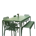 Outdoor casual table and chair set - minimalist patio balcony furniture - wrought iron outdoor table and chair set combination
