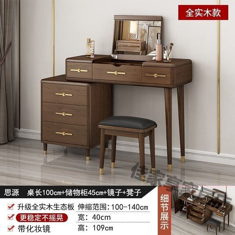 new chinoiserie modern dressing table bedroom casual makeup table with light storage cabinet all-in-one new makeup cabinet