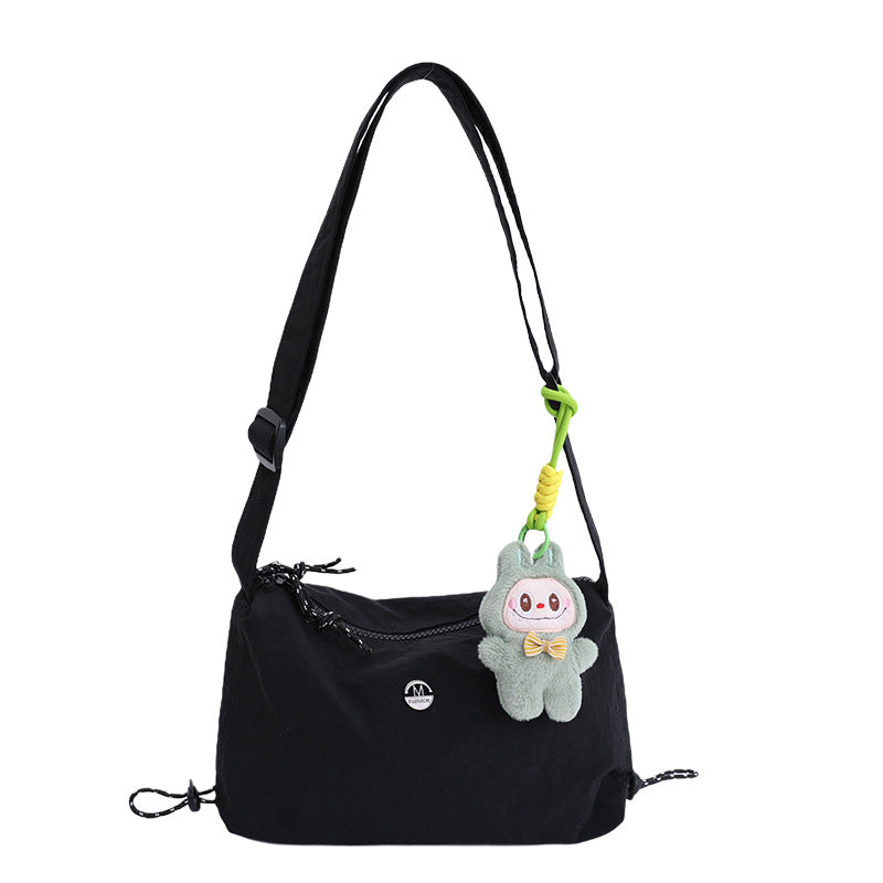 Women's casual crossbody bag - 2026 spring/summer new arrival - wide strap versatile canvas bag - large capacity commuter shoulder bag