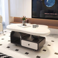 Cream cloud coffee table small apartment living room for home movable cart modern light luxury classy storage tea table