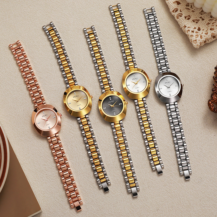e-commerce hot-selling minimalist style women's watch, niche luxury, high-end design, diamond-faced wristwatch, manufacturer wholesale