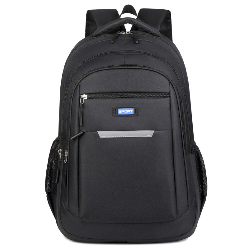 Reflective strip new backpack universal college bag simple large capacity travel backpack men's high sense