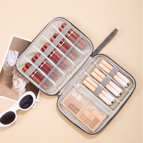 Beilian lipstick storage bag large capacity foundation eyebrow pencil makeup tool storage bag hand portable travel cosmetic bag