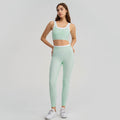 new arrivalfake two-piececontrast color white striped hip lifting pants suspender running sports intimates bra yoga suit