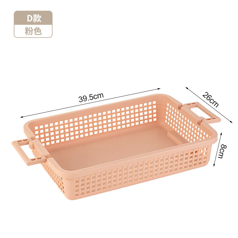 Kitchen Storage Basket Toy Sundries File Desktop Storage Basket Plastic Basket Dirty Clothes Bathing Storage Box Storage Basket