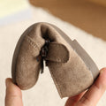 Vancahao  spring new arrivalkidsfashion double bowsgirlretro birkenstock shoes soft bottom casualflats