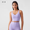 Fixed breast pad vest style sports bra naked shaping yoga intimatesu-shaped back fitness topsag001