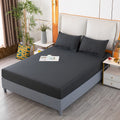 2025 new solid color full coverage fitted sheet with pillowcase wholesale for cross-border e-commerce
