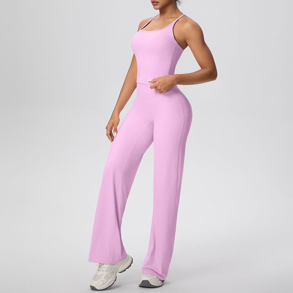 Cloud-feel casual quick-drying sports beautiful back peach butt yoga suit outdoor training running fitness suit two-piece set