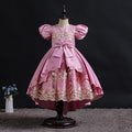Amazon children's clothing kids' formal dress embroidered sequin princess dress girls' stylish birthday party puff sleeve dress