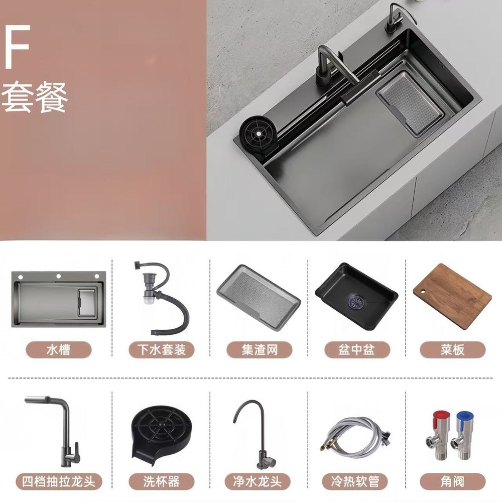 New arrival slag sink large single slot thickenedsus304 stainless steel for home kitchen sink sink sink