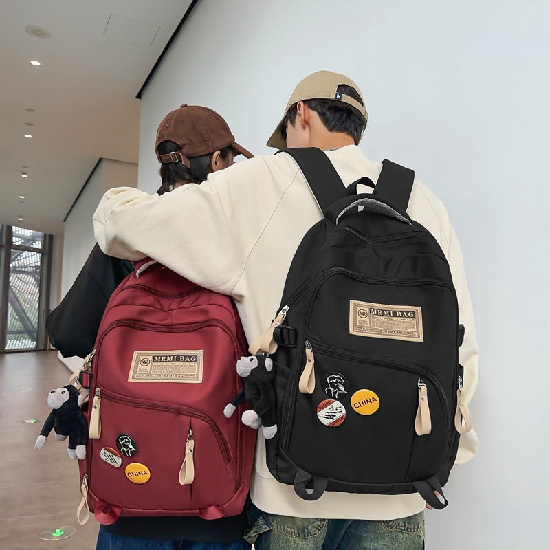 New Student Large Capacity Backpack Computer Travel Bag Lightweight Versatile Backpack High School Student Backpack