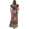 supply sequin sleeveless waist fishtail long dress dress performance dress evening dress long dress european and american women's clothing clear