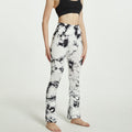 Tie-dye yoga pants, tie-dye bell-bottom pants, tie-dye yoga pants, sports fitness wear, moisture-wicking, high-elasticity butt lift for women