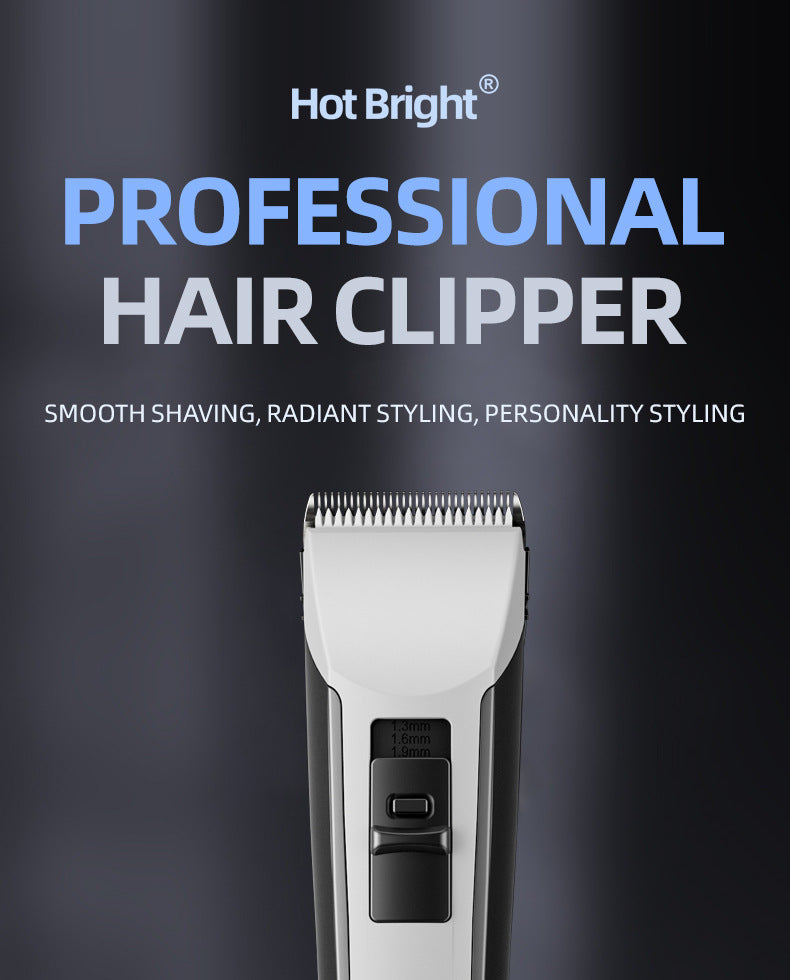 Electric hair clipper - professional salon & home use, adjustable speed, rechargeable, digital display, washable blade, cordless hair trimmer - cross-border e-commerce