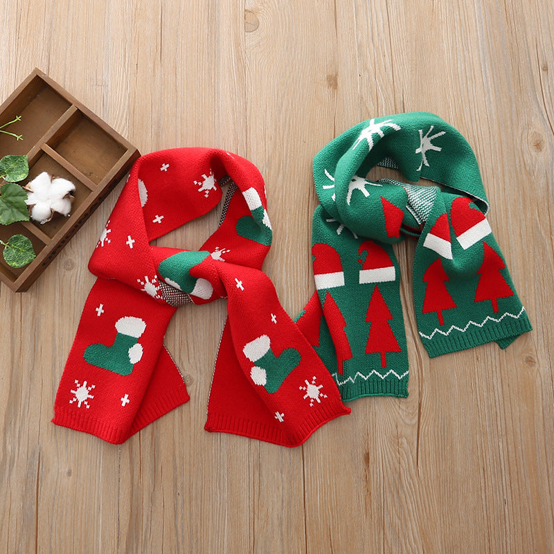 Kids' scarf - new  winter collection - baby christmas gift - knitted wool scarf - warm, thickened scarf for boys and girls