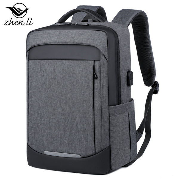 Zhenli new business backpack men's waterproof computer bag USB multi-functional business trip backpack wholesale