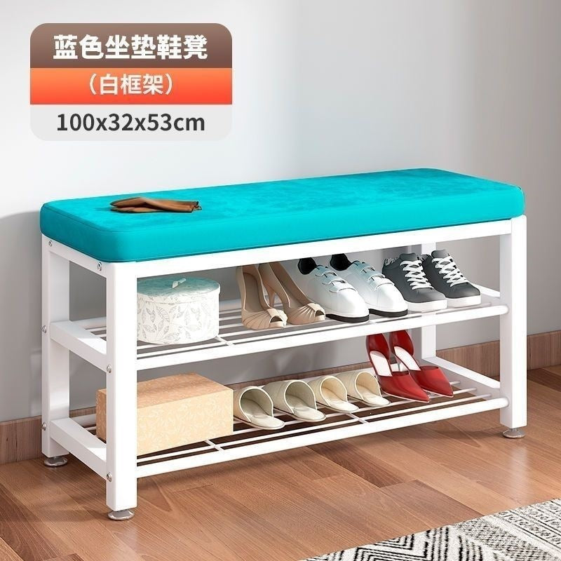 Simple shoe changing stool entrance door for home coat rack floor-standing entrance storage rack all-in-one foyer multifunctional coat rack
