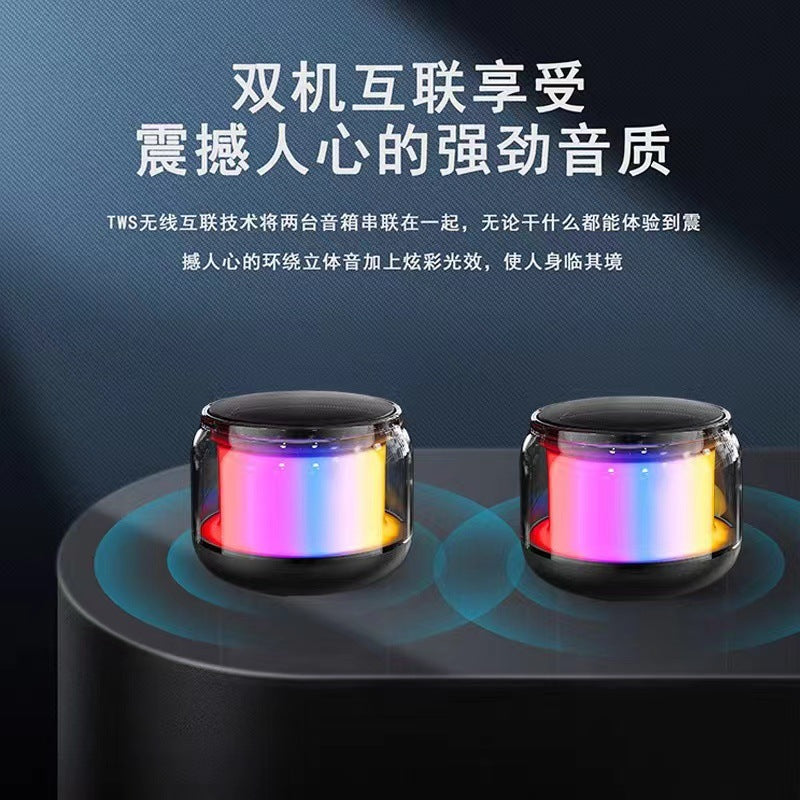direct supply from manufacturers s100 colorful light bluetooth small speaker with shocking sound quality desktop convenient speaker