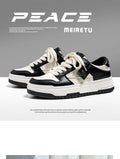 Winter sneakers for men casual trendy shoes trendy brand black and white panda niche stylesense of design skateboard shoes ultra-light thick sole dunk