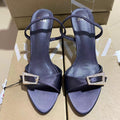Za2024summernew arrival high-heeled back strap one-strap rhinestone buckle decoration fashionoutwear women's sandals