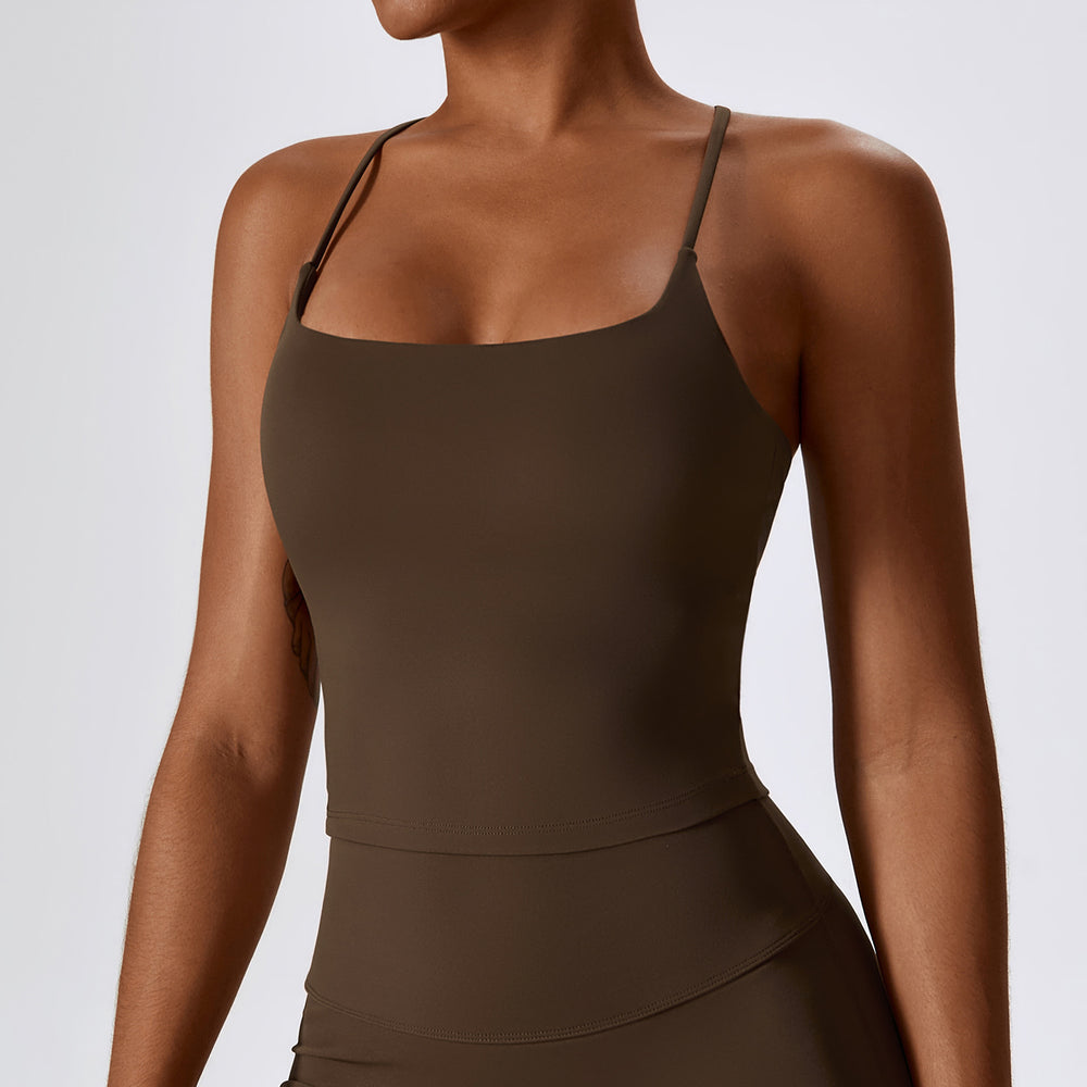 Tight-fitting nude beauty back yoga vest women's inner tops outwear sports bra running fitness vest women 8232