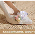 French high heels women's stilettos 2025 spring and autumn new arrival waterproof platform elegant beautiful wedding shoes sexy pointed toe flats