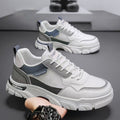 Workwear sneakers men's 2026new arrivalspring mesh breathable mencasual shoes men's thick soleboots men's shoes