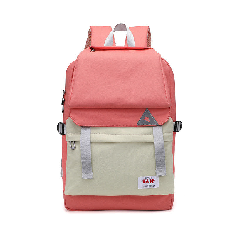 Cross-border  waterproof Oxford canvas backpack men's and women's outdoor travel backpack student schoolbag LOGO customization