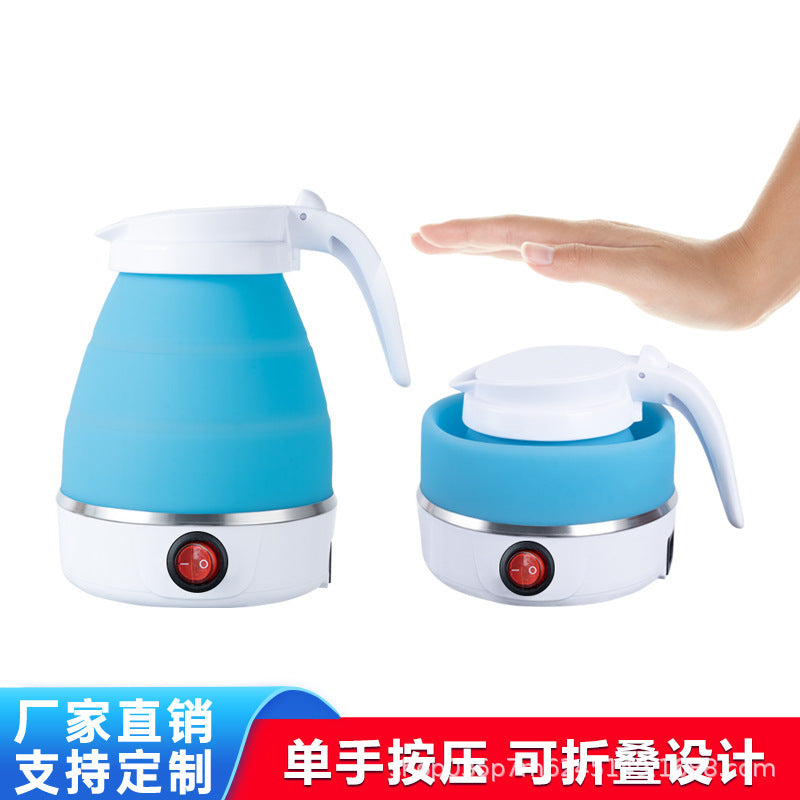 Silicone collapsible kettle - portable electric kettle for travel, business trips, dorms - small electric kettle - us plug - cross-border e-commerce