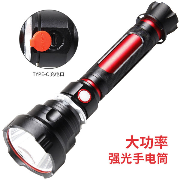 Strong light outdoor flashlight, super bright zoom charging, super long-range shooting, high-brightness super strong led light flashlight for Zhitao monkey