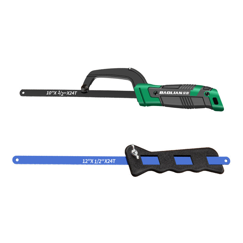 Baolian handmade hacksaw hand saw wood handheld saw artifact for home small saw iron saw frame strip metal cutting saw