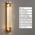Luxury crystal wall sconce - living room accent, hallway, stairway led minimalist bedroom bedside lamp - gold finish