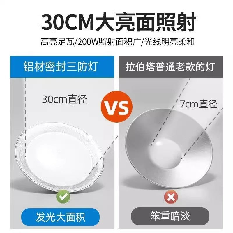 Super bright high bay light led workshop lighting three-proof lamp waterproof E27 screw factory warehouse special flying saucer chandelier