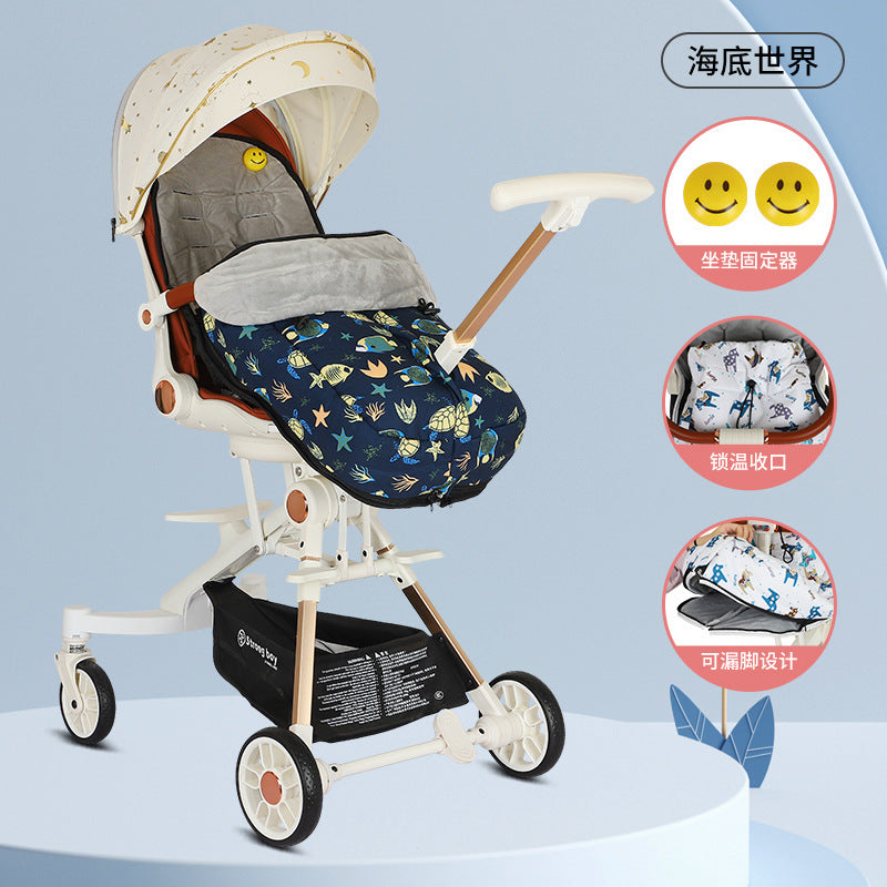 Stroller, sleeping bag, foot cover, warm bag, winter out, windproof mat, baby walking artifact, foot cover, thickened cotton pad, autumn and winter