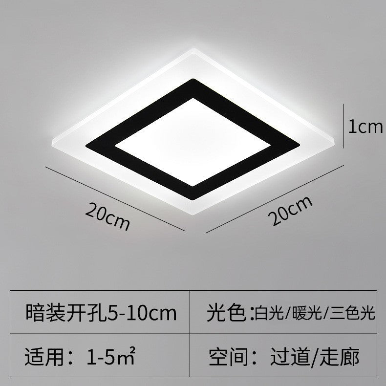 Minimalist modern hallway light, recessed stairway light, entryway light, balcony light, shop/cloakroom light, foyer light