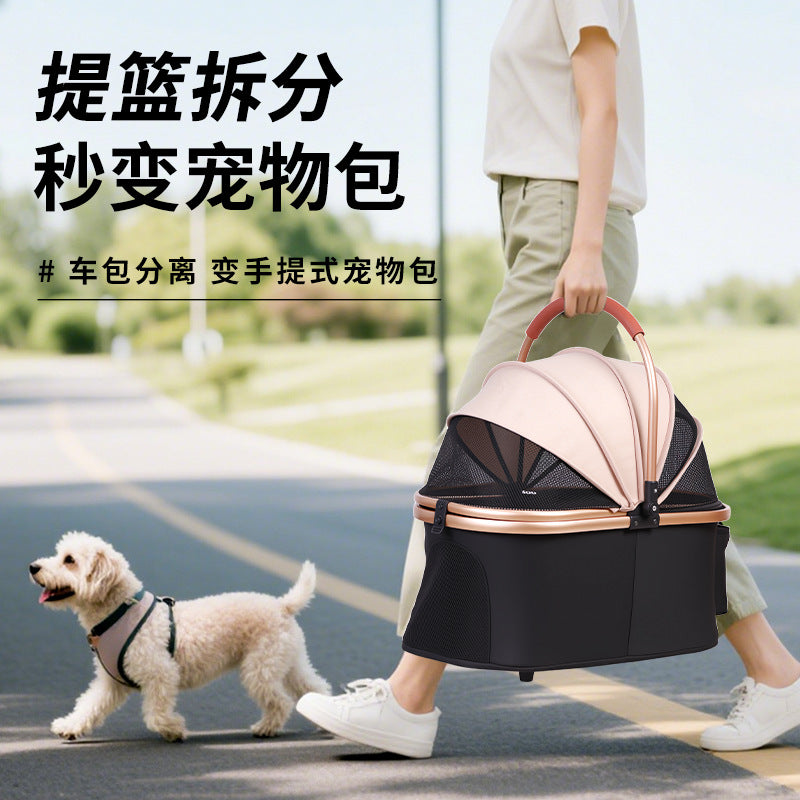 Inlair pet stroller - foldable dog and cat carrier for small breeds like poodles - lightweight pet stroller for amazon pet stores