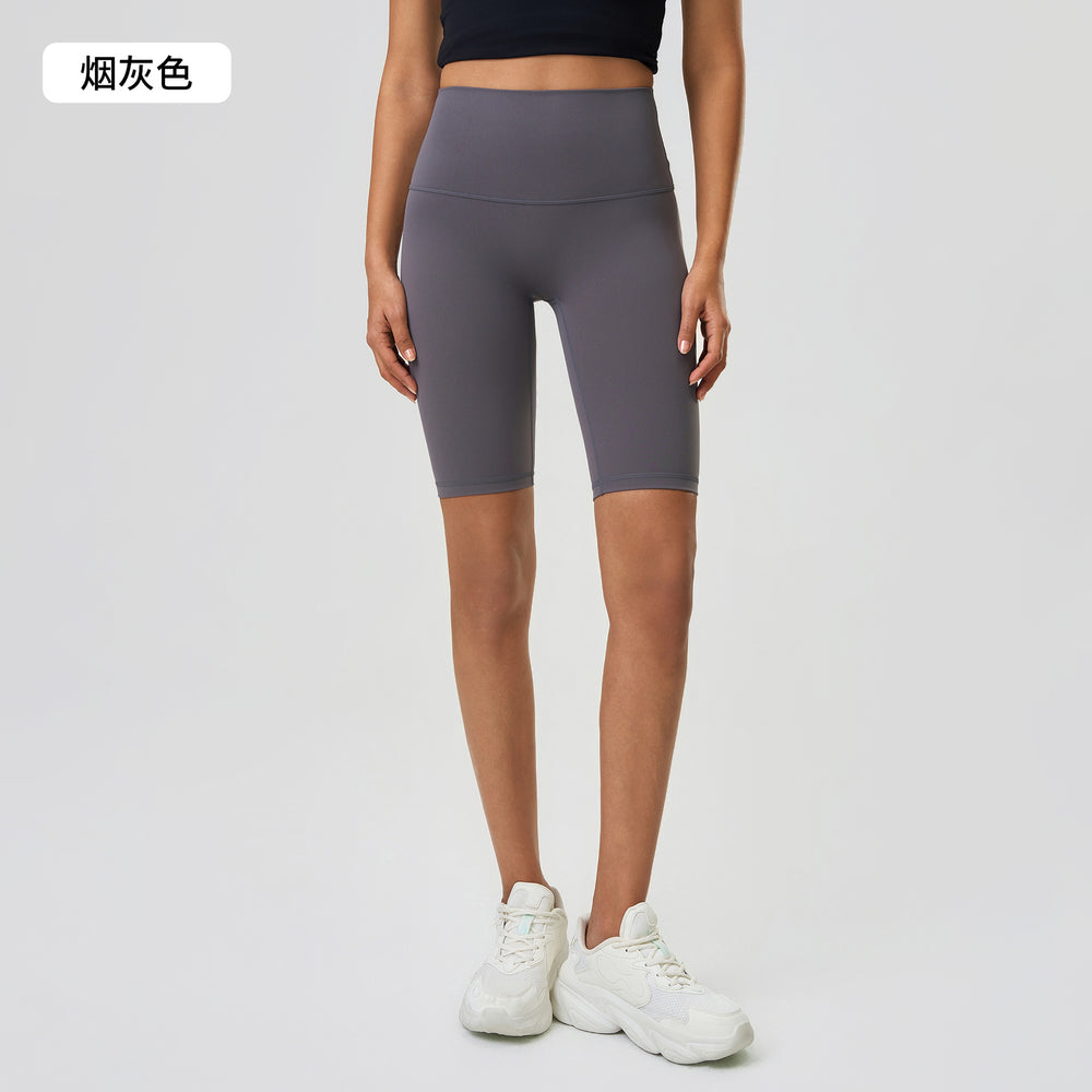 Summer high-waisted butt-lifting yoga shorts - barely-there feel, shaping, tight-fit, 5-inch shorts for women's outdoor fitness and sports - d25086