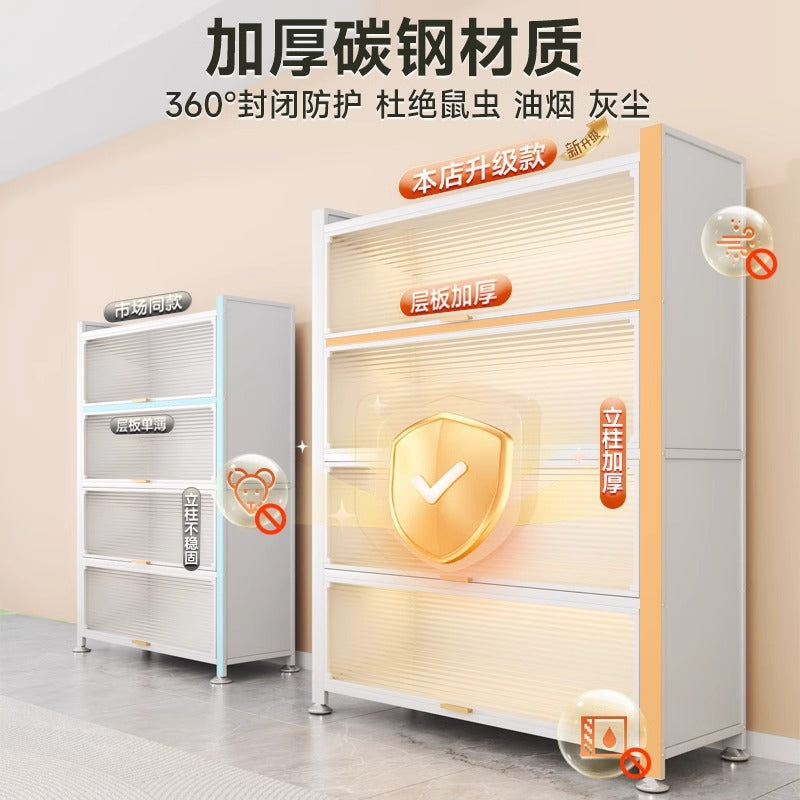Kitchen storage rack multi-function microwave oven storage cabinet floor-standing multi-layer storage cabinet cupboard pot cupboard